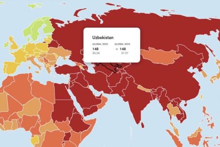 Өзбекстанның баспасөз еркинлиги рейтингиндеги орны өзгериссиз қалды