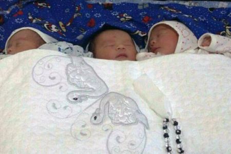 Қараөзек районында үш егиз дүньяға келди