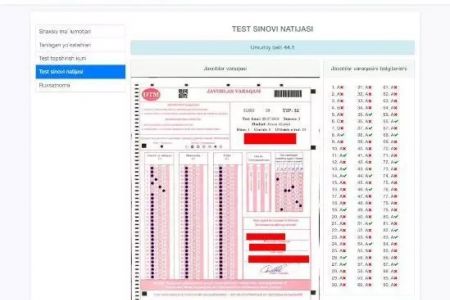 Тест сораўлары жуўапларын жәриялаўда қандай өзгерислер бар?